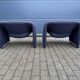 2x Artifort Groovy F598 by Pierre Paulin, Dark Blue, original