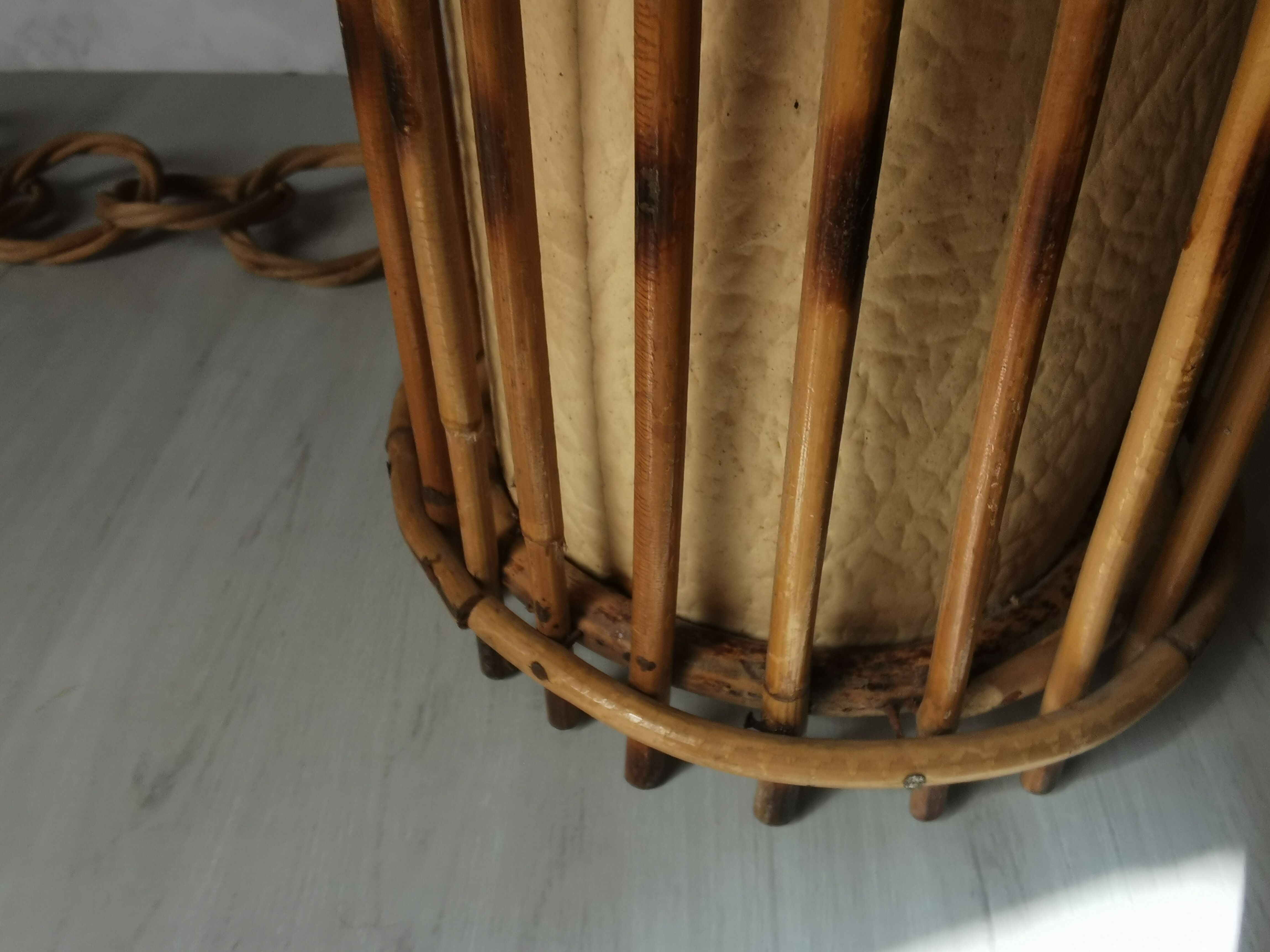 Vintage bamboo and rattan suspension