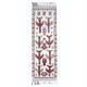 Vintage Turkish Oushak Handmade Wool Cotton White Runner Rug 111x343