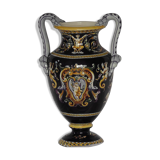 Vase with handles in Gien earthenware