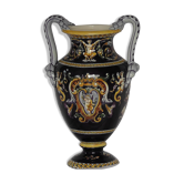 Vase with handles in Gien earthenware