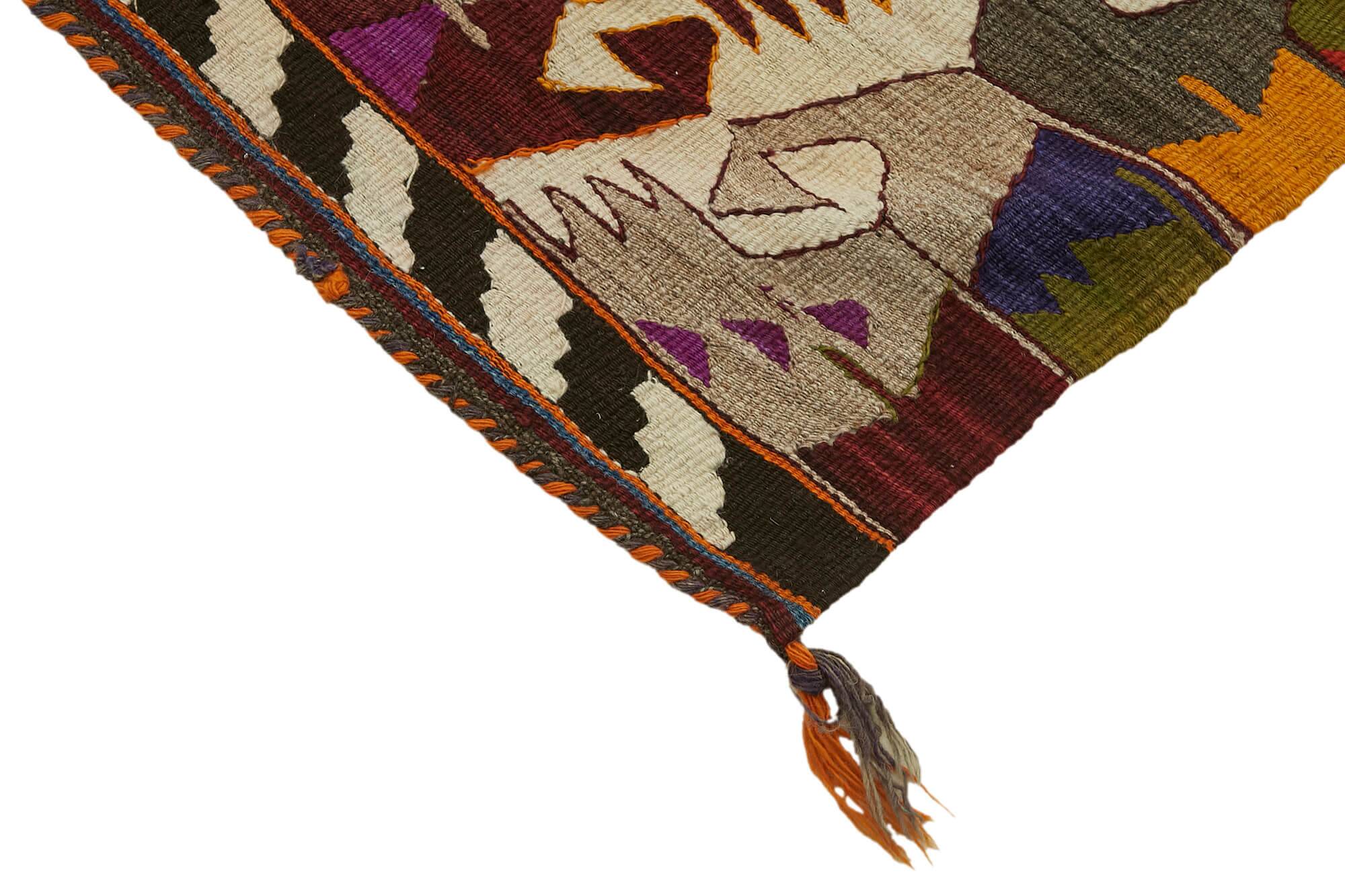 Turkish Handmade Vintage Anatolian Kilim 177 cm x 314 cm