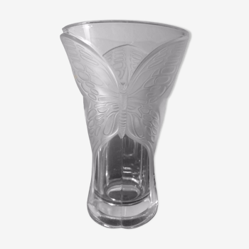 Crystal butterfly vase D Arques