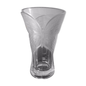 Vase papillon cristal