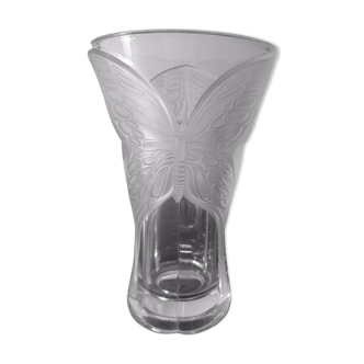 Crystal butterfly vase D Arques