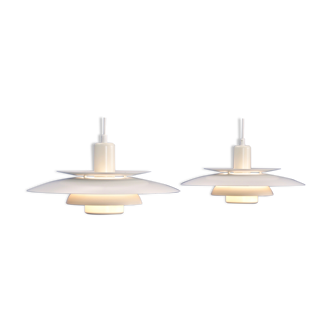 Suspensions danoises en blanc et blanc éteint par Lyskaer, années 1970