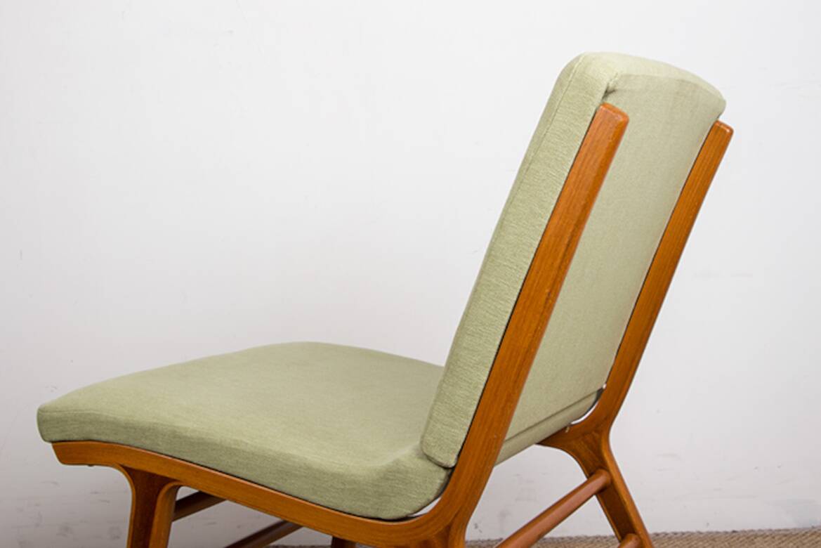 Danish 3-seater sofa in laminated beech and mahogany model AX by Peter Hvidt and Orla Molgaard-Nielsen for Fritz Hansen 1960