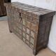 Old chest - dowry console from Bikaner in teak and wrought iron