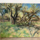 Paysage de forêt, huile sur toile signée Taquoy