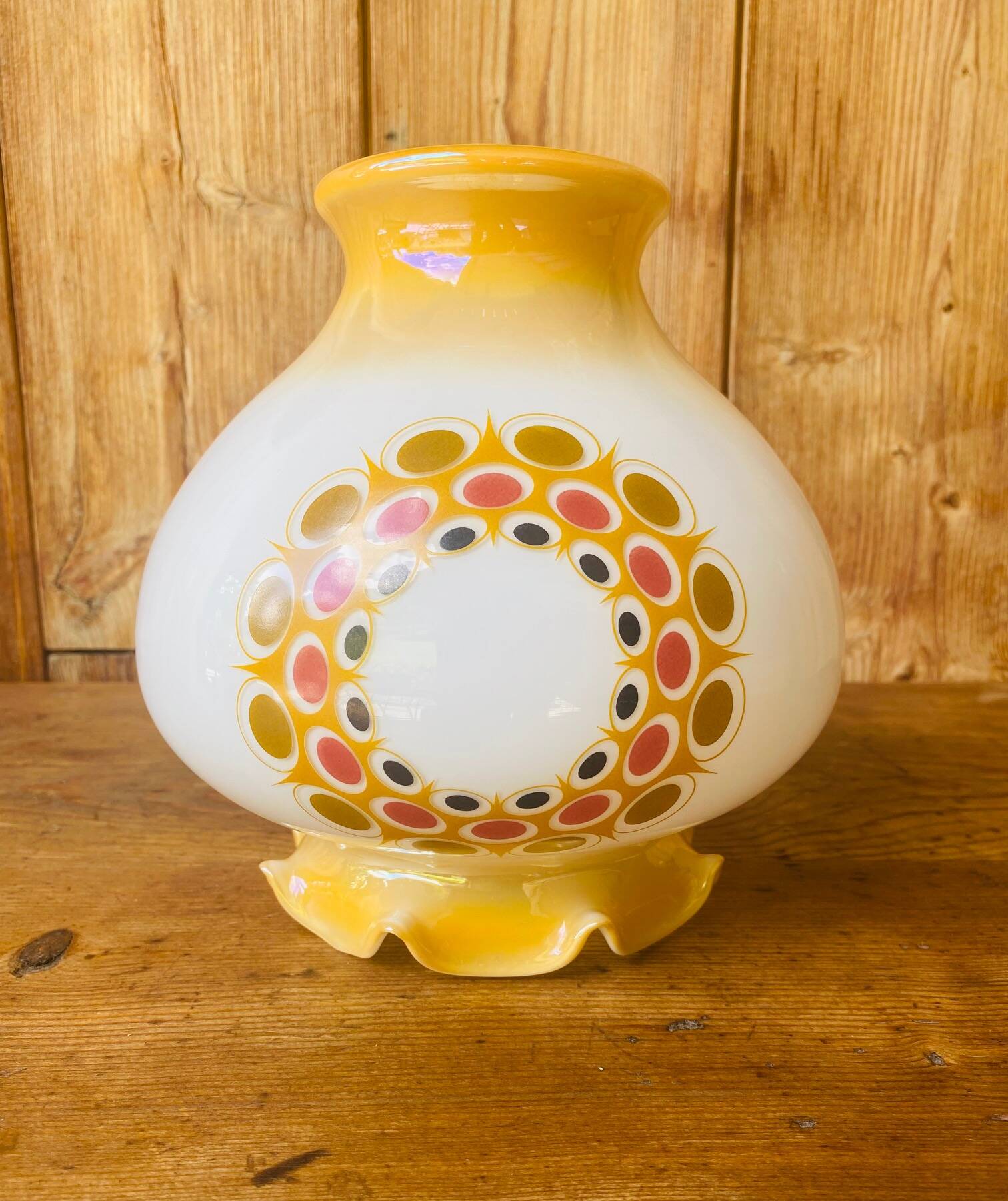 Vintage opaline pendant light 70