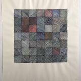Contemporary school: mixed technique on paper, Untitled (square), circa 2021