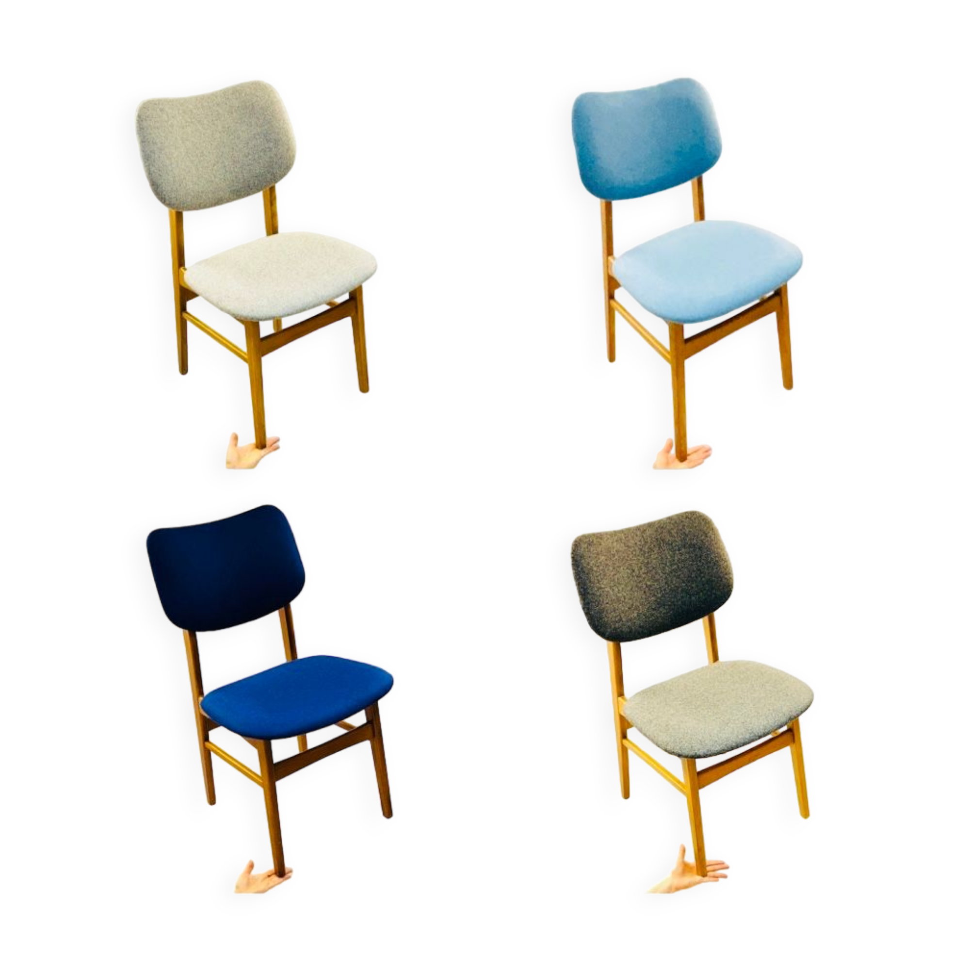 Set of four dining chairs
