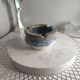 Blue glazed ceramic ashtray