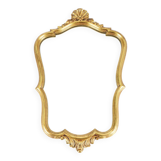 Large old mirror, shell, gilded.