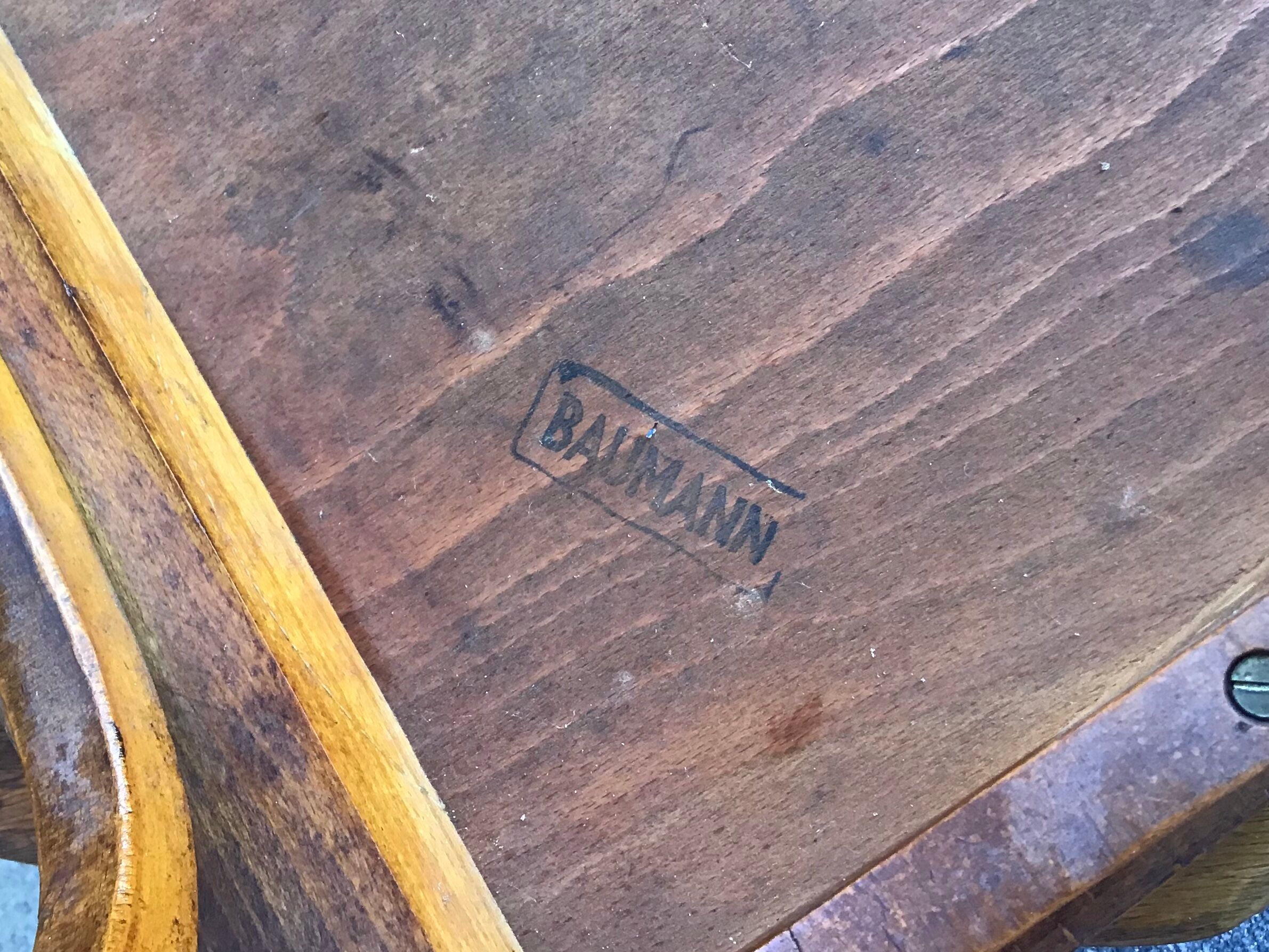 6 vintage baumann bistro chairs