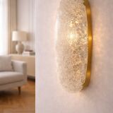 50 cm Murano glass and brass wall light - Egon Hillebrand. Germany 1970.
