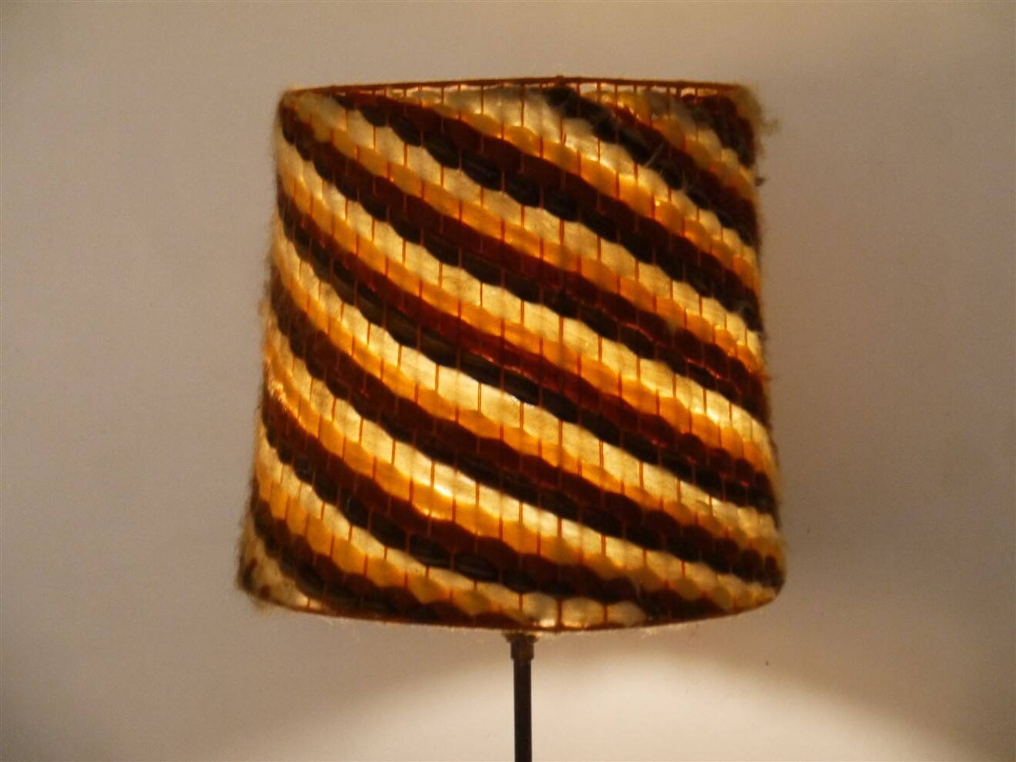 Scandinavian floor lamp in teak and brass from the 1960s.