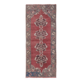 Vintage Turkish Oushak Rug Handwoven 102x237 cm
