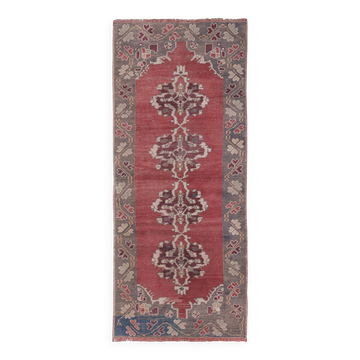 Tapis vintage turc de oushak tissé à la main 102x237 cm