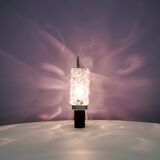 Vintage veneer rosewood wall lamp glass kelp