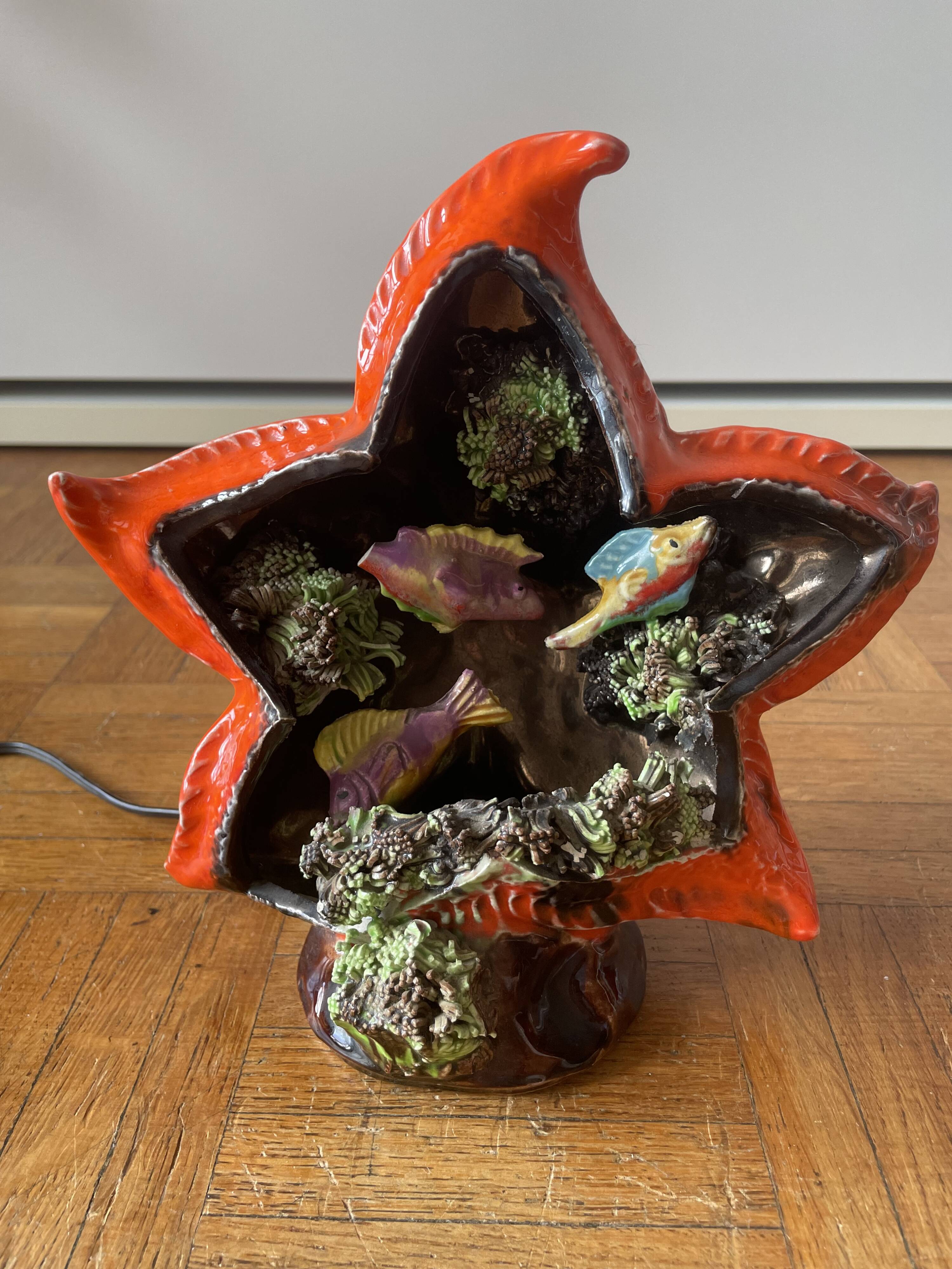 Vallauris night light 1950s signed