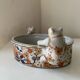 Antique Imari planter with zoomorphic dog decoration, 19th century