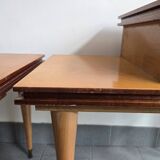 Pair of vintage 1960s asymmetrical bedside tables