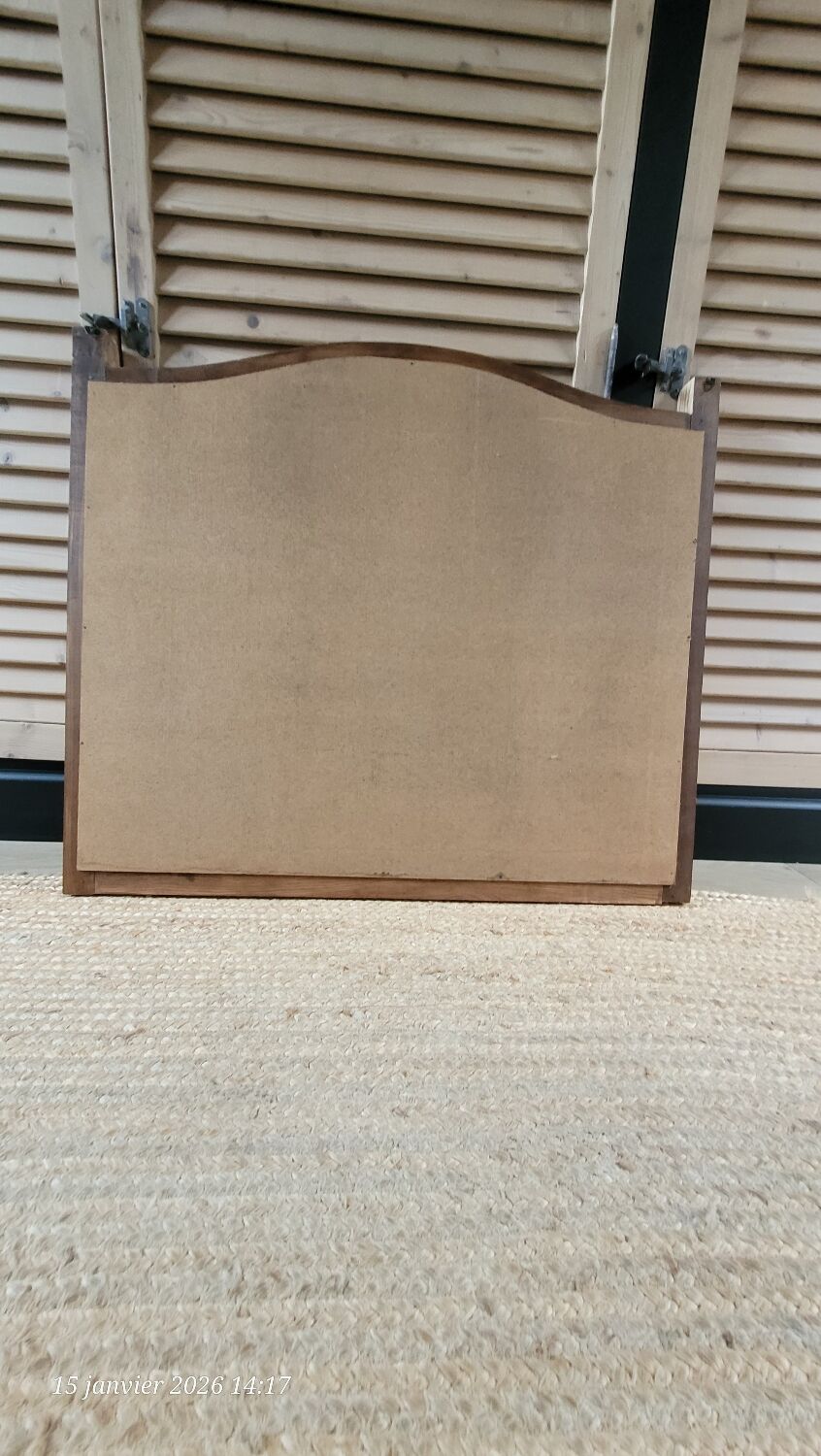 Raw wooden mirror, to be placed or hung.