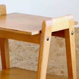 Bedside or side table with compass legs.