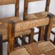 Suite de 8 tabourets en corde