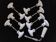Set of 14 oval handles + 1 porcelain handle