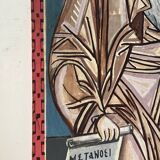 Greek god, oil on cardboard, icon