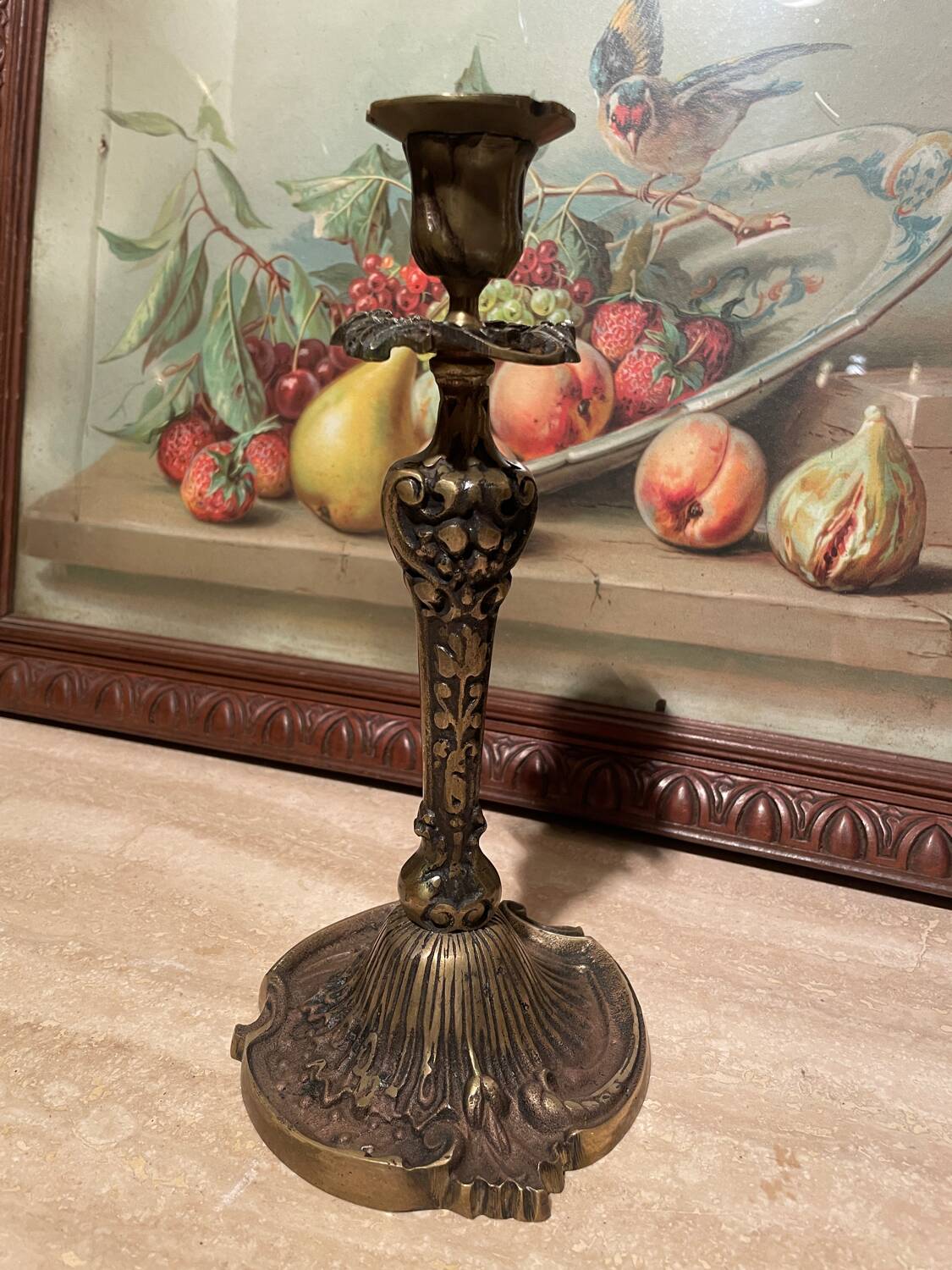 Bougeoir en bronze art déco