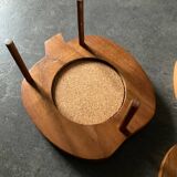 Series 6 vintage teak coasters