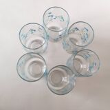 6 stackable forget-me-not glasses