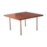 Table basse chromée Hans J Wegner teck restauré & palissandre  Andreas Tuck