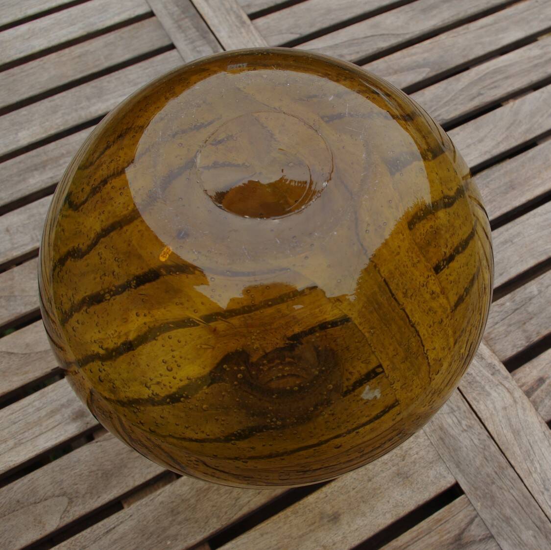 Biot glassworks signed under the base.