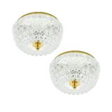 Pair of Mid-Century Bubble Glass Ceiling Lights - H.Tynell for Limburg, 60s
