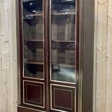 Napoleon III library in mahogany and brass nets (XIXth)