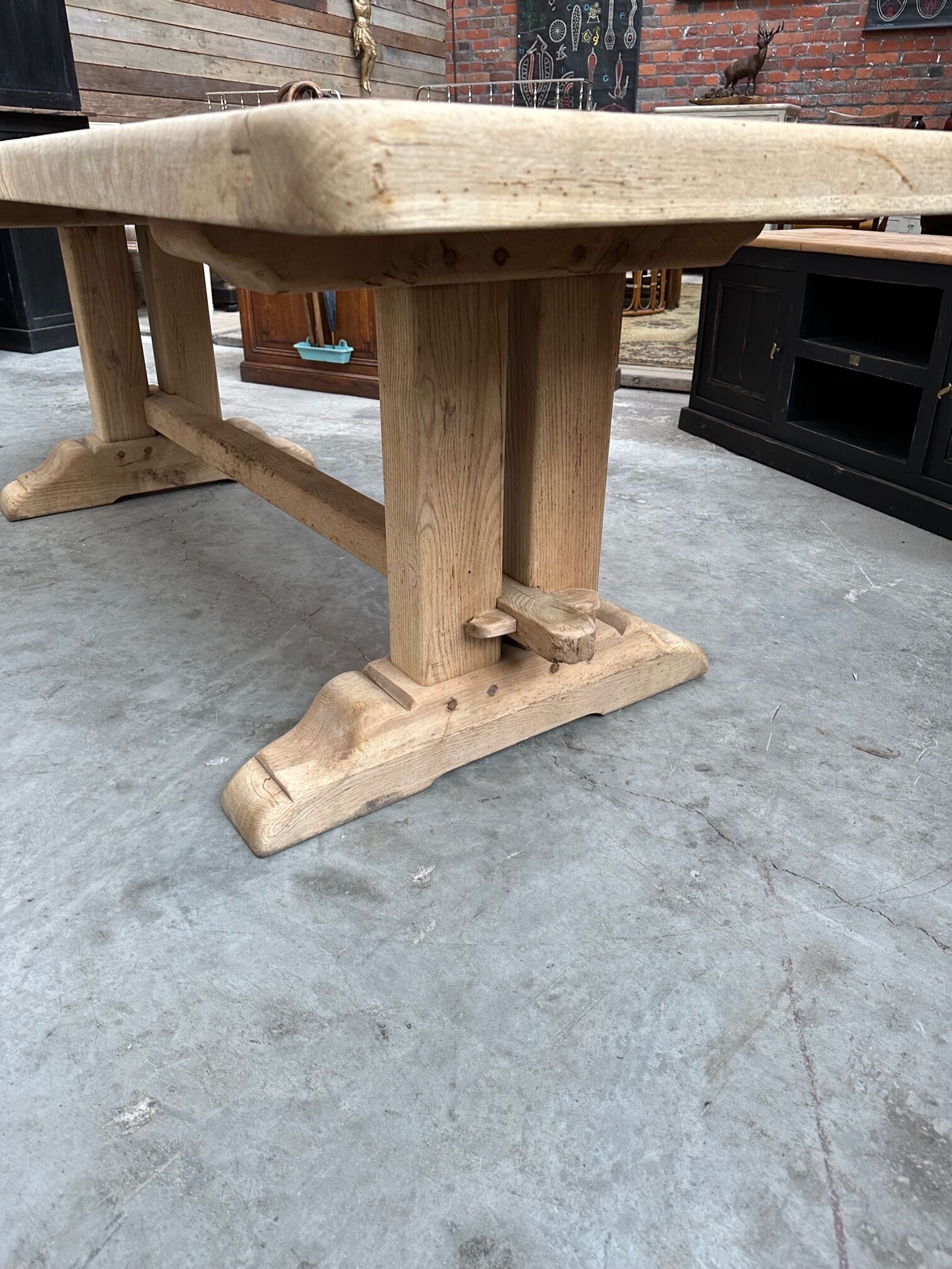 Solid oak farmhouse table
