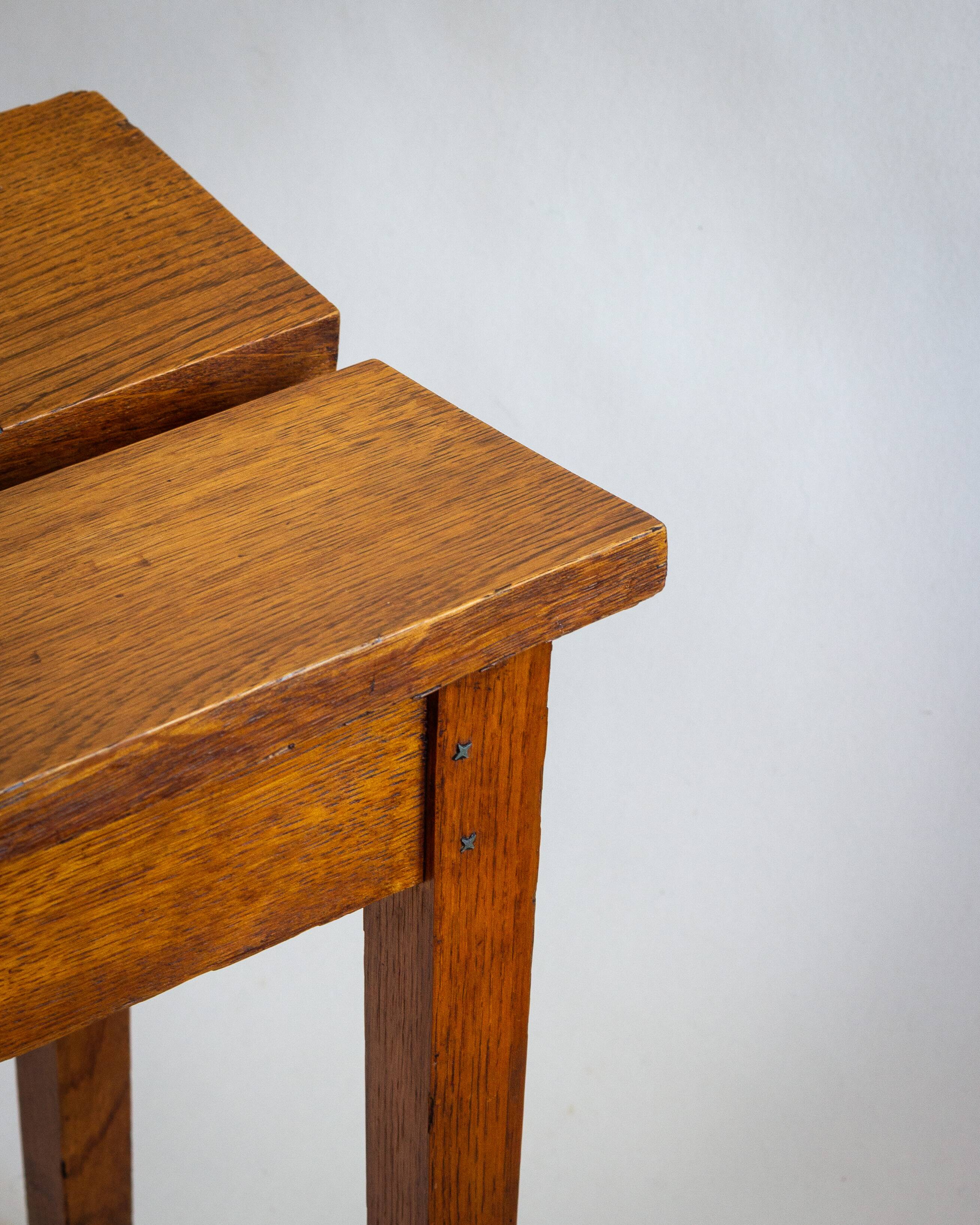 Wooden stool, reconstruction period, Anonymous craft work, 1950s