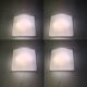 Set of 4 midcentury space age wavy wall lamp by Guzzini,model 5359