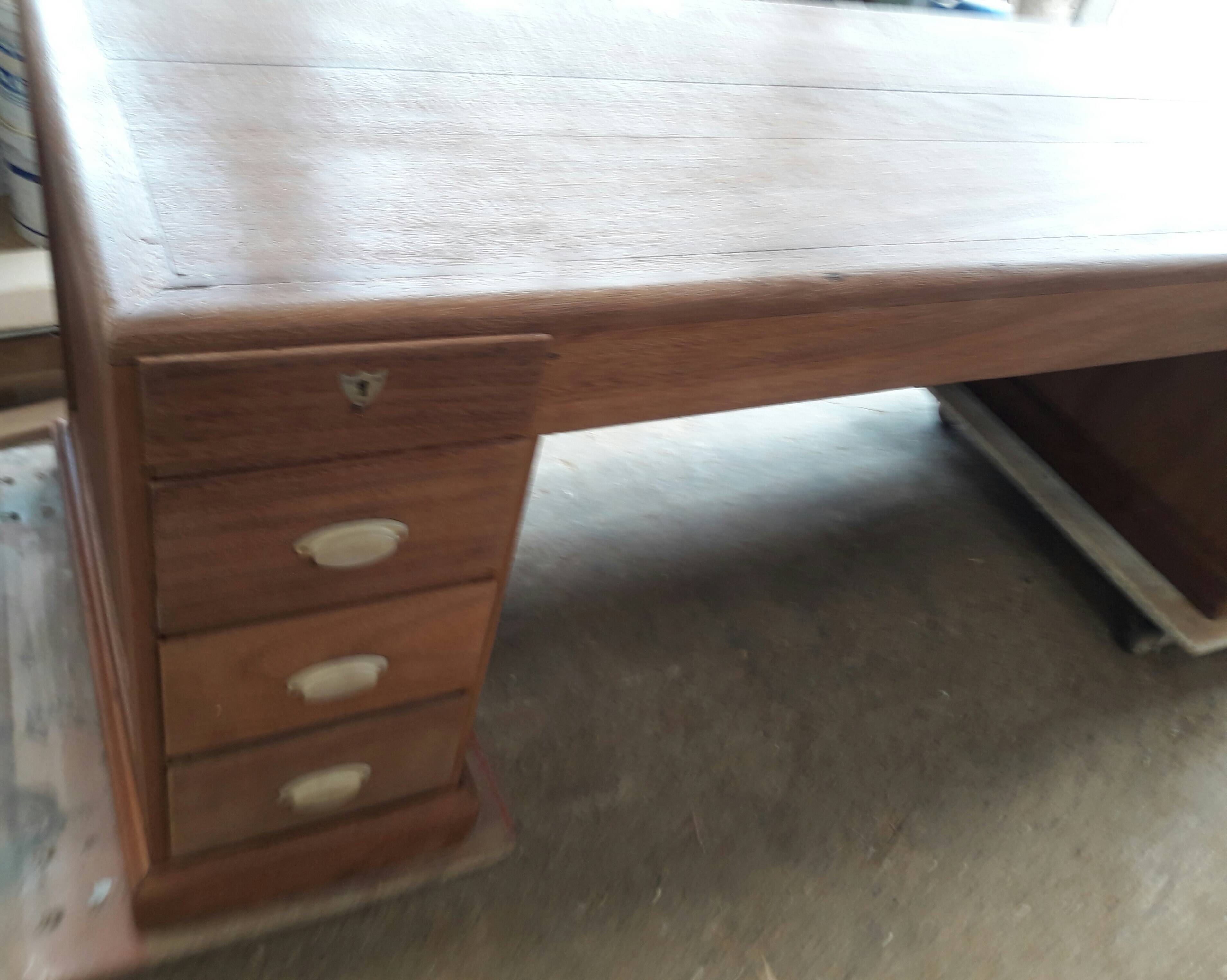 Exotic wood counter desk