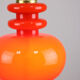 Mid-century Red Glass & Brass Pendant Lamp