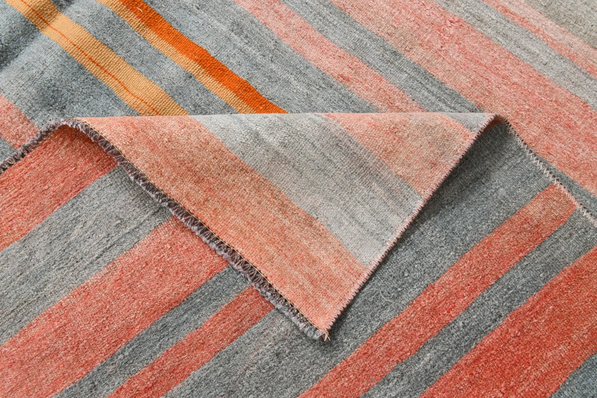 Dusty Pink Vintage Kilim Rug, Turkish Striped Bohemian Bedroom Decor 6x7