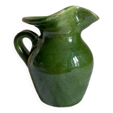 Provençal pitcher in green glazed earthenware