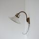Pair of brass and glass wall sconces