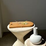Rounded rectangular monoxyl teak cutting or presentation board L:34