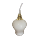 Suspension vintage verre blanc