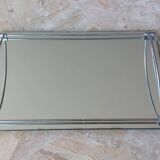 Antique mirror and chrome tray from the Art Deco period 1930